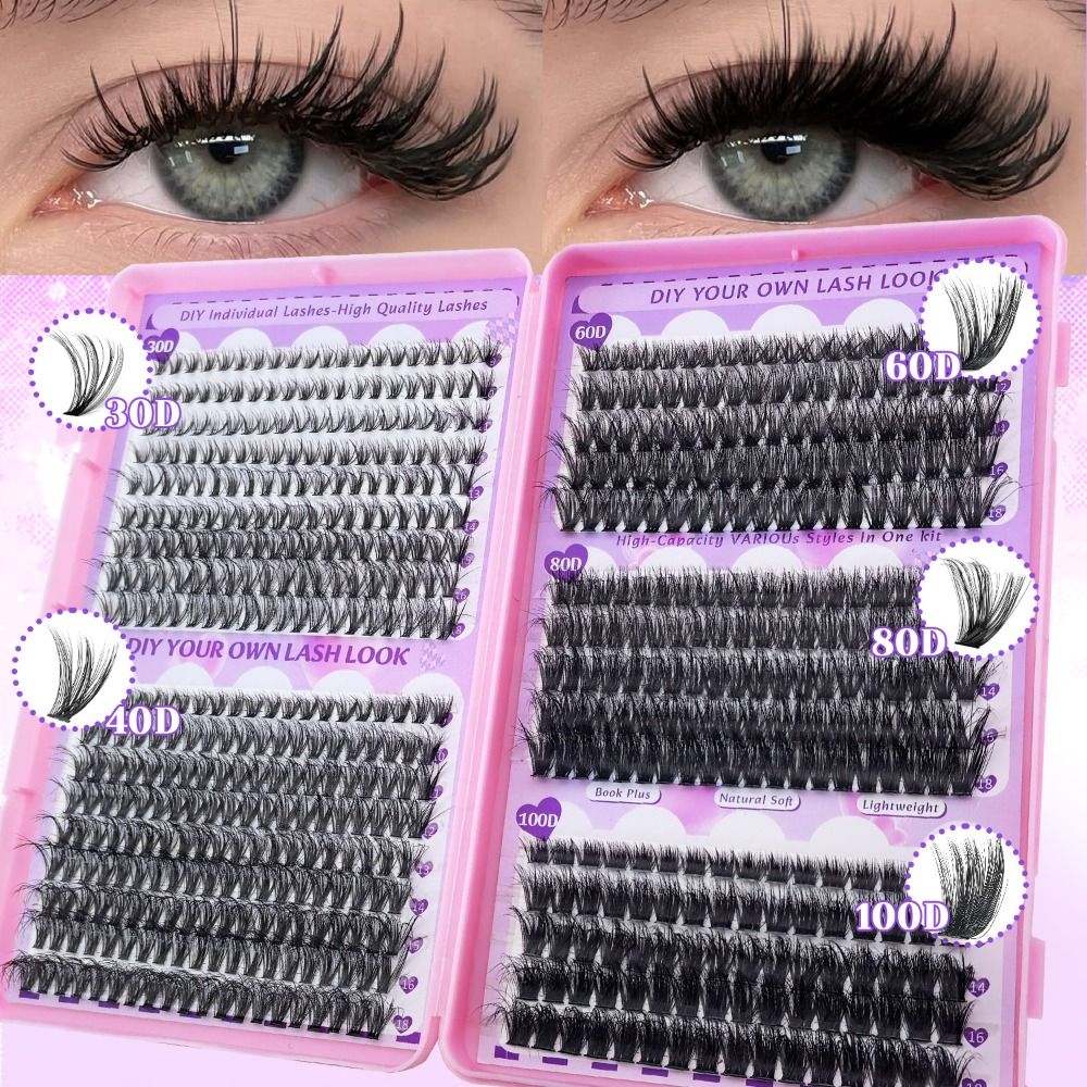 Eyelash Extension Look - 9-18mm Length False Eyelashes Bond and