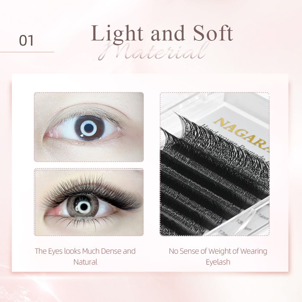NAGARAKU Double Tips 3D W eyel - đánh giá và giá Eyelash Extension Course