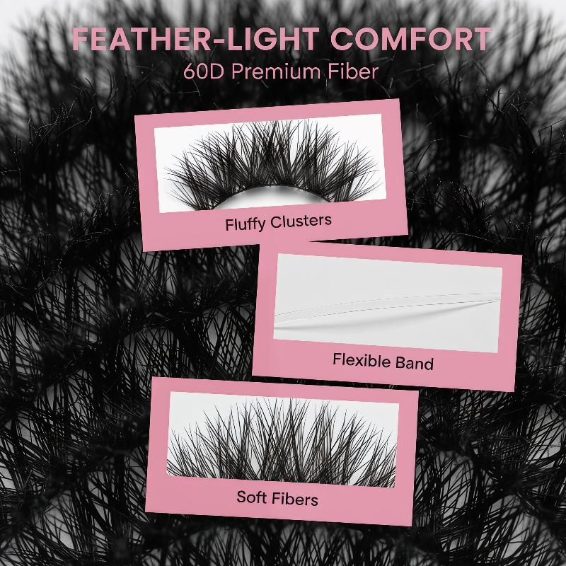 1 Set DIY Individual Eyelashes - đánh giá và giá Eyelash Extension Cluster