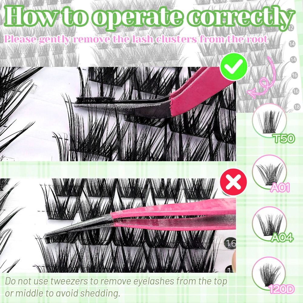 Natural Look False Eyelashes B - đánh giá và giá Eyelash Extension Cluster