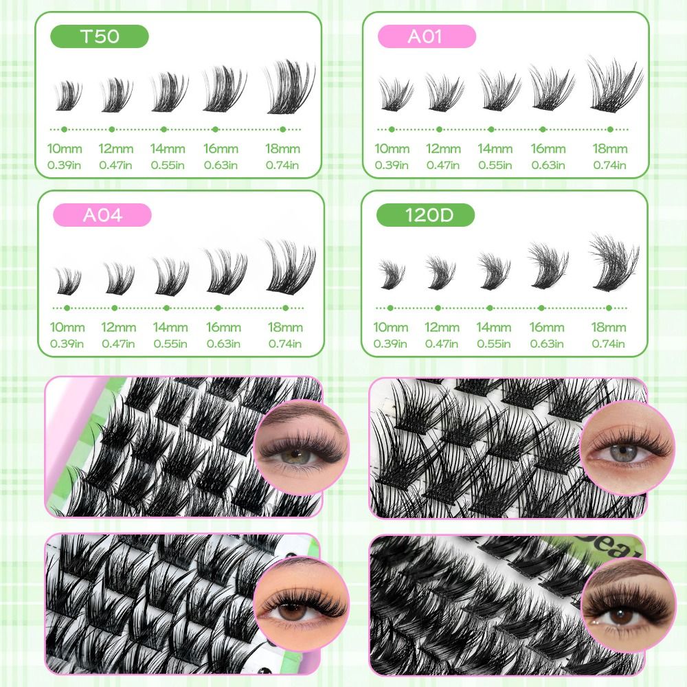 Natural Look False Eyelashes B - đánh giá và giá Eyelash Extension Cluster