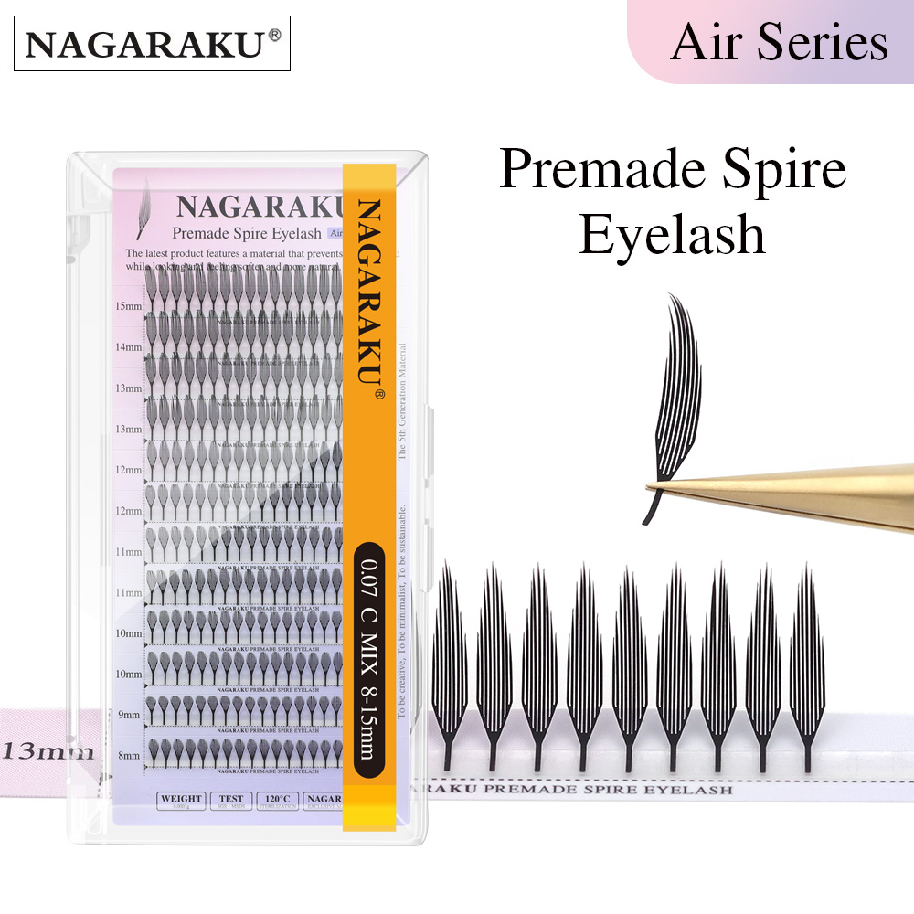 NAGARAKU Premade Spire Eyelash - đánh giá và giá Eyelash Extension Course