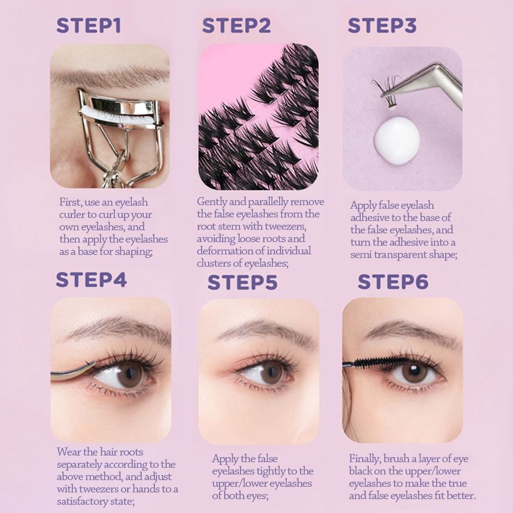 12 Rows Natural Look False Eye - đánh giá và giá Eyelash Extension Look