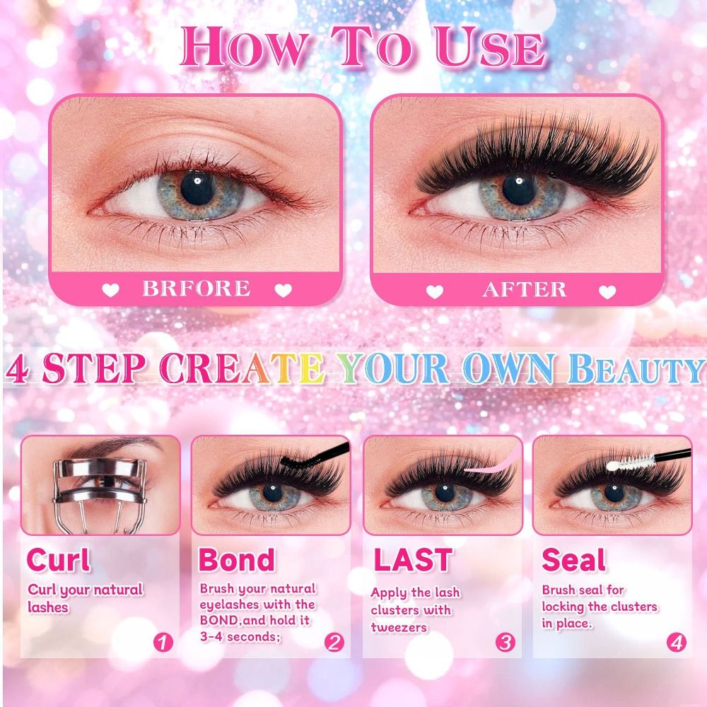 Natural Look False Eyelashes W - đánh giá và giá Eyelash Extension Cluster