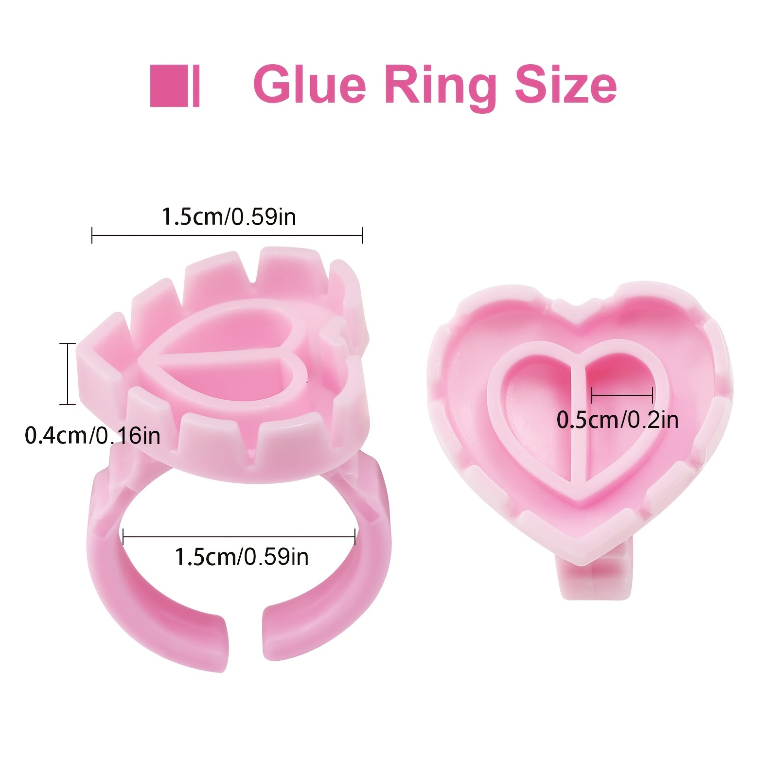 100PCSHeart Eyelash Glue Rings - đánh giá và giá Eyelash Extension Repair