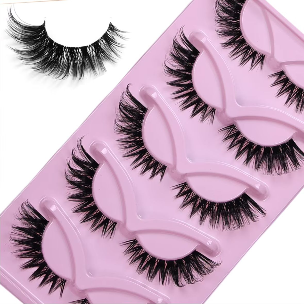 5 Pairs Cat Eye False Eyelashe - đánh giá và giá Eyelash Extension Volume Cat Eye