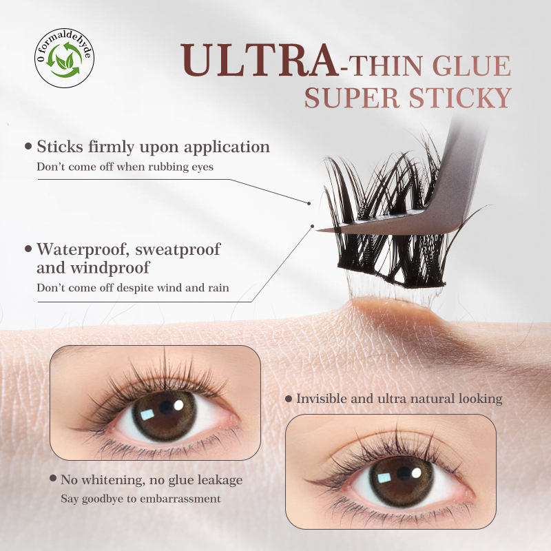 DearEyes DP-23 Self Adhesive E - đánh giá và giá Eyelash Extension Cluster