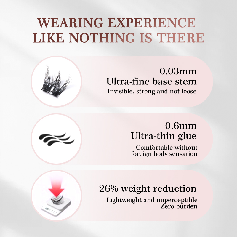 DearEyes DP-23 Self Adhesive E - đánh giá và giá Eyelash Extension Cluster