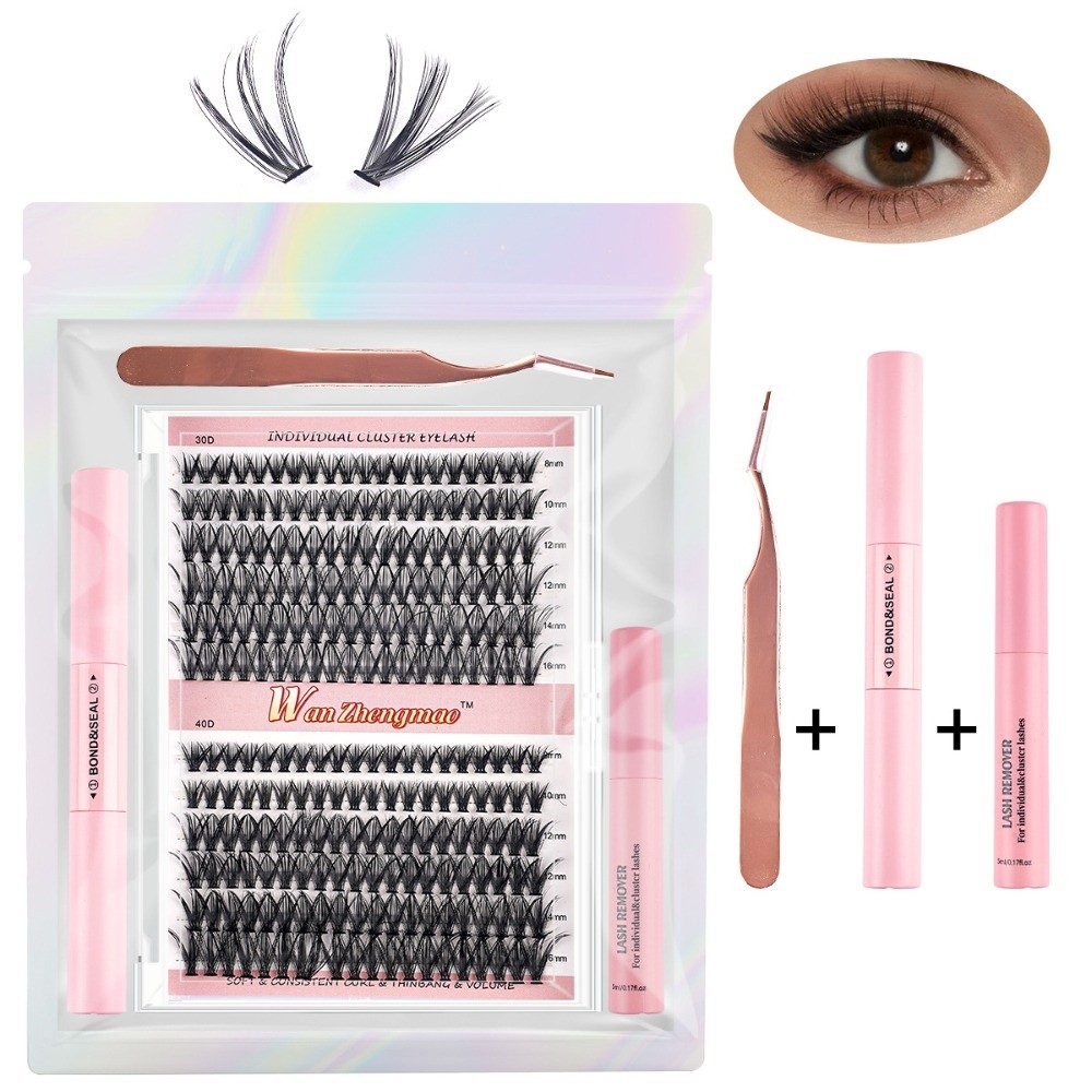 8-16mm Length False Eyelashes  - đánh giá và giá Eyelash Extension Cluster