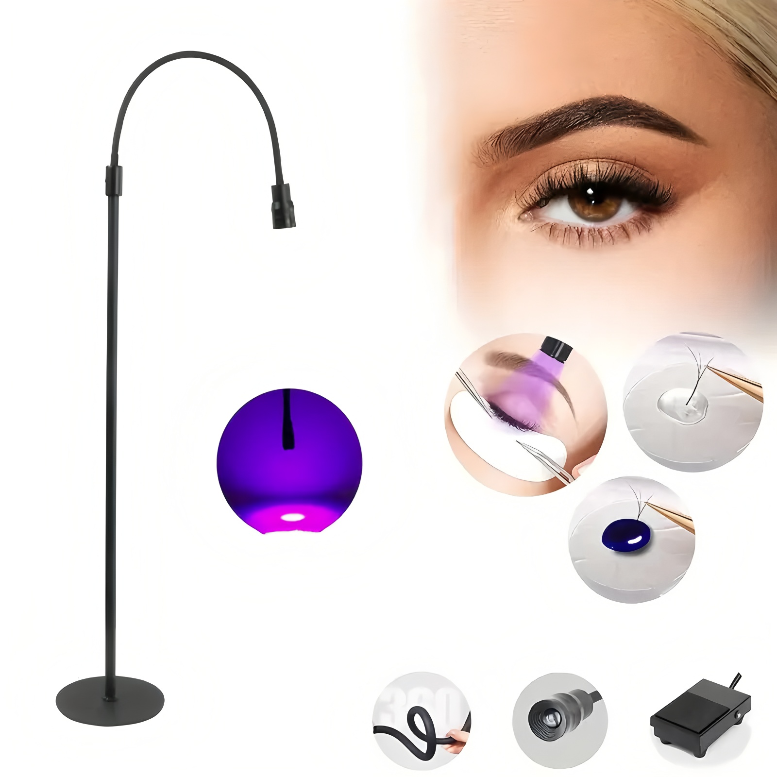 LED 5W Lash Light Floor Standi - đánh giá và giá Eyelash Extension Led
